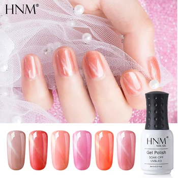 

HNM 8ml Nude Color Cat Eye Nail Gel Lucky Varnish 3D Magnetic Gel Long Lasting Soak Off UV LED Lamp Gel Polish Hybrid Lacquer
