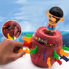 Novelty Anime Pirate Tricky Toy Children funny game ABS Piggy Bank Pirate Barrel Large size kids and adualt Insert Sword game