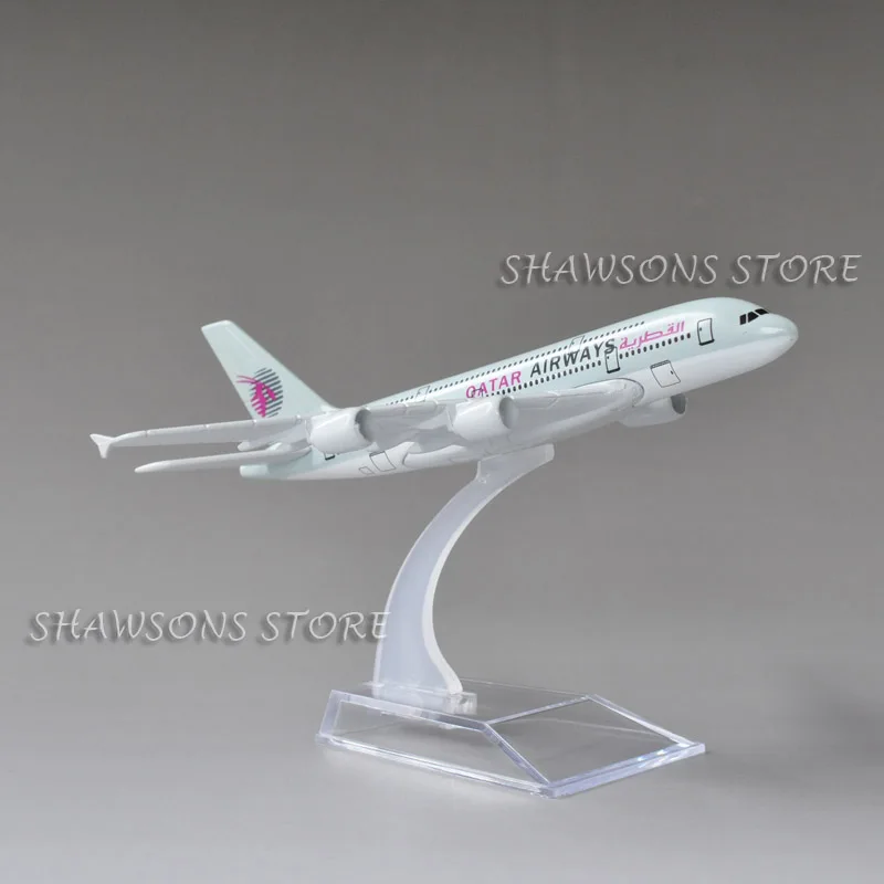 

Diecast Metal 1:520 Plane Model Toys Airbus A380 Qatar Airline 16cm Miniature Replica