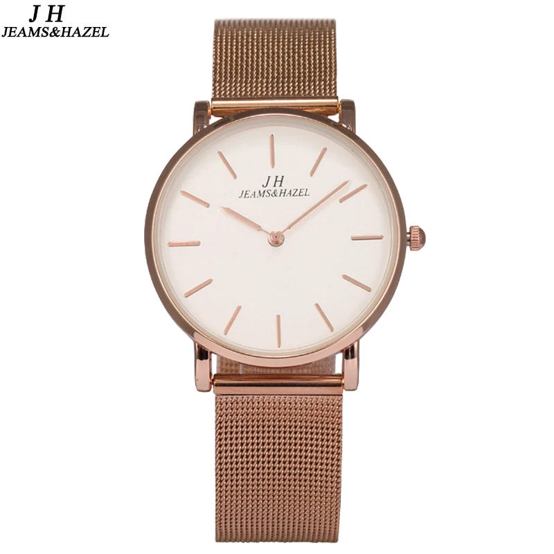 

Fashion Casual Golden Stainless Steel Strap Waterproof Quartz Wristwatches For Lady in Office or Party Fashion Female Clock