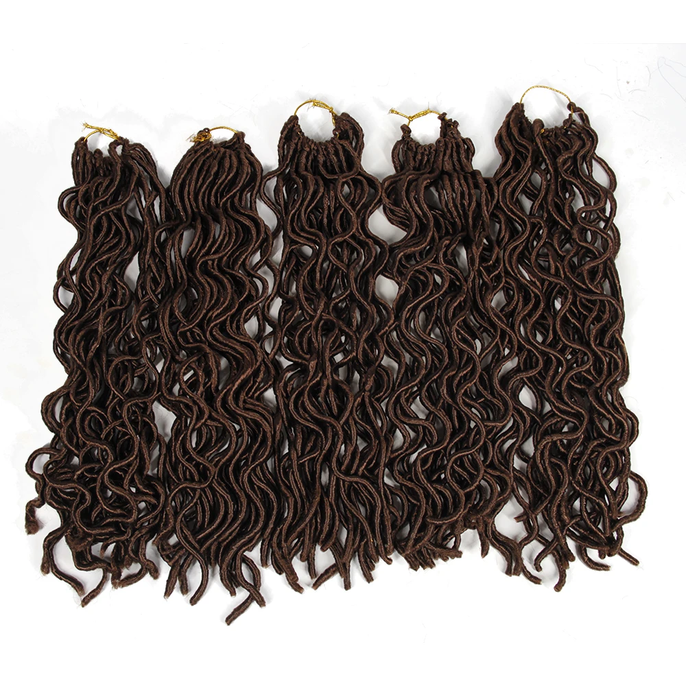 Faux Locs Curly Crochet Hair Braids 18 Inch 5 Colors Braiding Synthetic Extensions Bohemian Faux Locs Curly Crochet FREETRESS