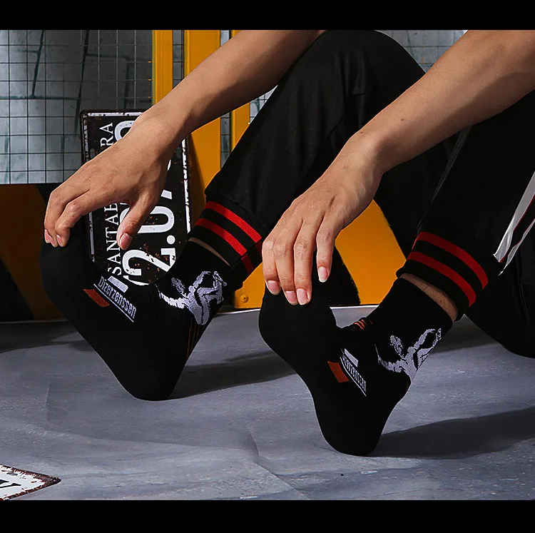 1 пара хип-хоп хлопковые мужские носки Harajuku красочные носки для мужчин подарки на свадьбу рождство Мужская одежда Носки