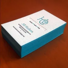 Business card customize gold edge foil embossed 200pc/lot beautiful print free shipping