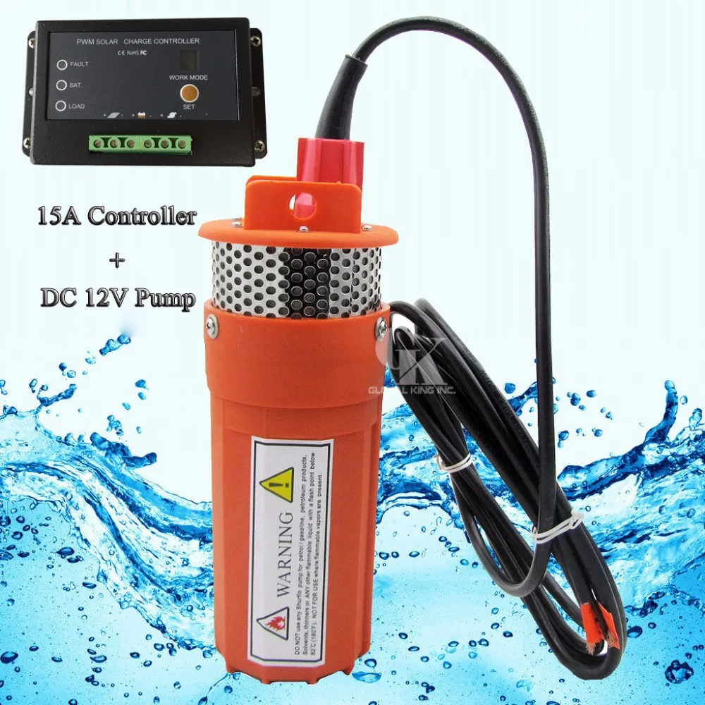DC 12V Irrigation, Pond Solar Powered Submersible Deep Well Water Pump+