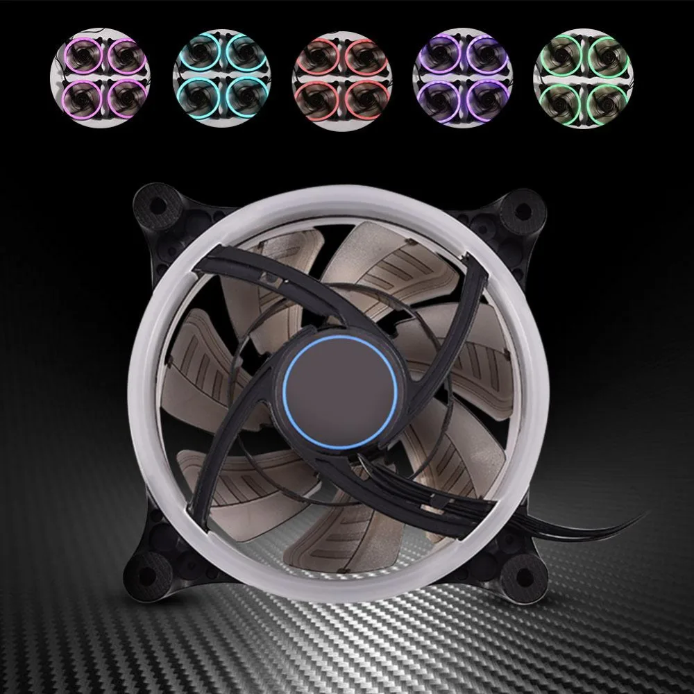 7 Blade RGB LED Adjustable Light Computer PC Case Cooling Fans High