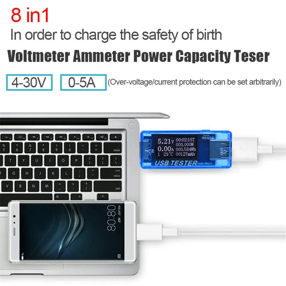 

Current Meter DC4-30V KWS-MX17 LCD Digital USB Tester Voltage Detector Supplies