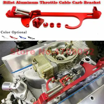 

4150 4160 Series Black Red Blue Silver Billet Aluminum Throttle Cable Carb Bracket