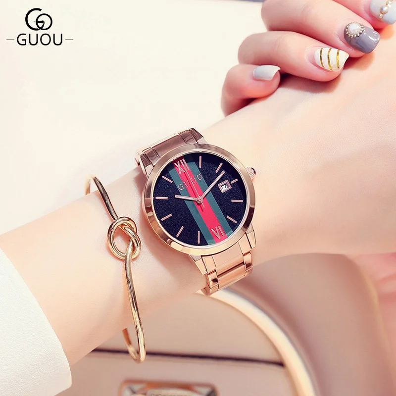 

Women's Watch 2018 Luxury Brand Ladies Elegant Rose Gold Clock Full Steel Quartz Wristwatches Ceasuri zegarek damski