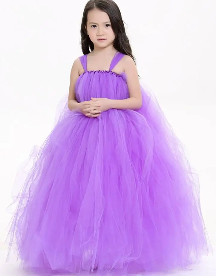 

Flower Girl Dresses For Weddings Pageant Ball Gown Purple Tulle Dress Girl Birthday Dress Princess Dress
