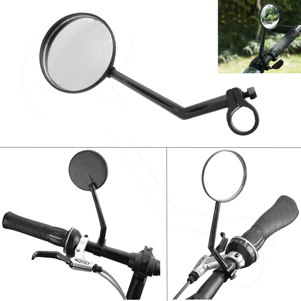 

1pc Cycling Bike Bicycle Handlebar Flexible Safe Rear View Rearview Mirror Adjustable shatterproof mirror and high-strength ABS