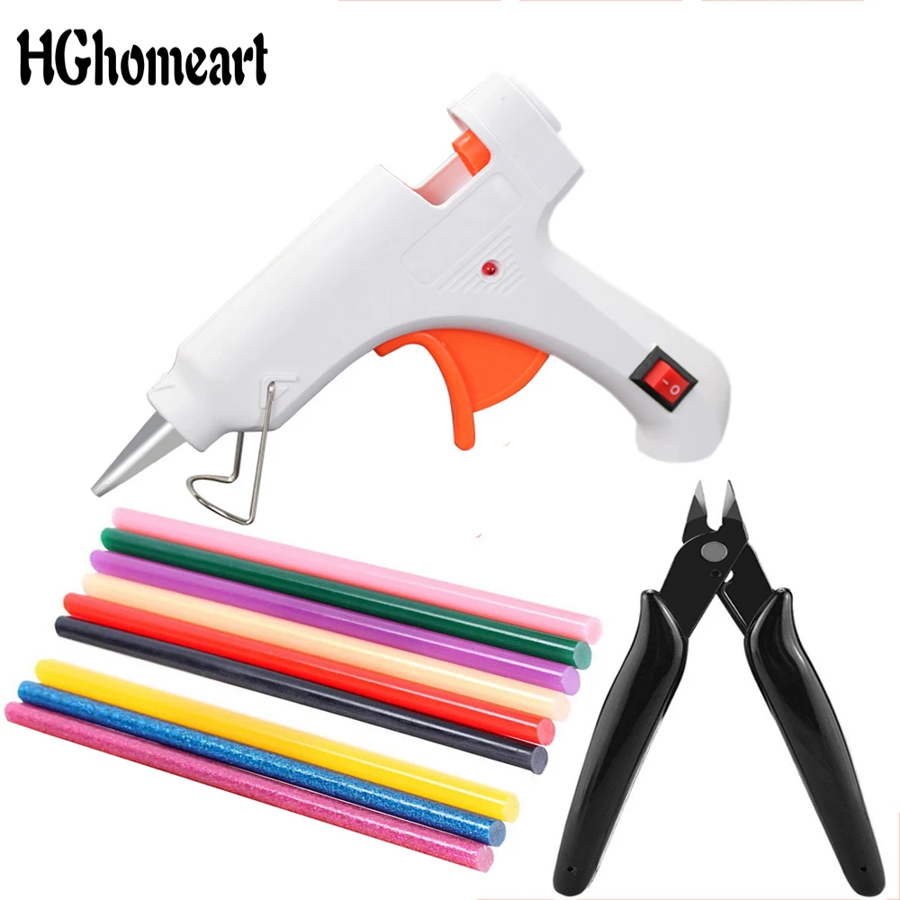 

HGhomeart 40W Hot Melt Glue Gun Industrial Mini Guns Thermo Electric Heat Temperature Tool for 7mm Glue Stick Hand Tools Set