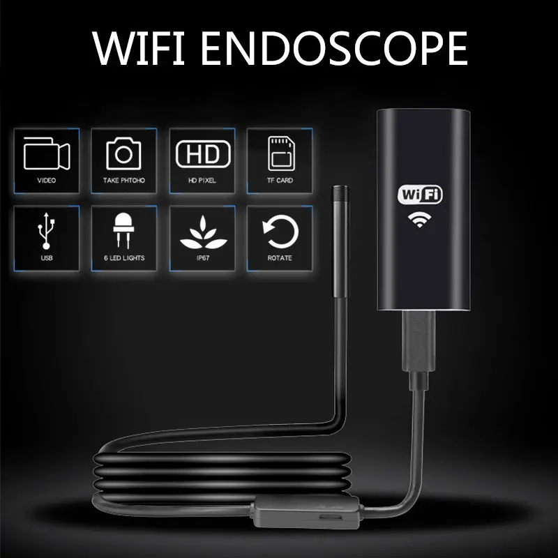 1 шт. IP67 YPC99-5 ложка для ушей бороскоп эндоскоп металл черный Фото камеры наблюдения мобильные телефоны бытовые инструменты для дома