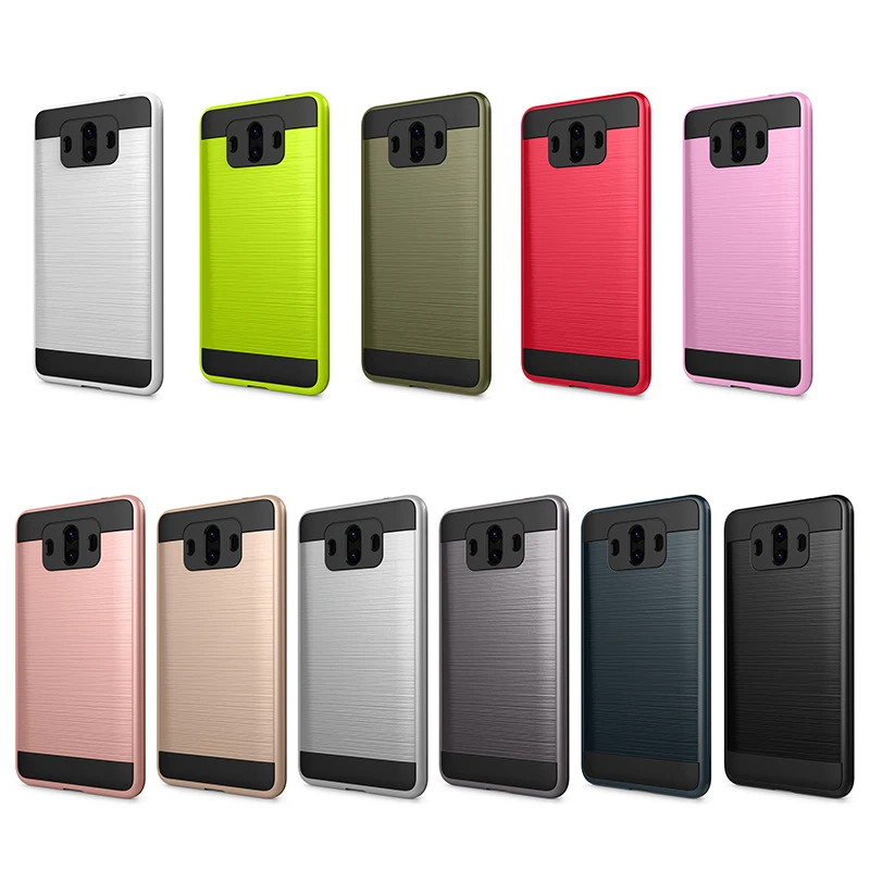 

Heavy Duty Protection Doom Hybrid Brushed Dual Layer Shockproof Armor Case For Huawei P10 P20 Plus Lite Pro Mate 10 Cover Caqa