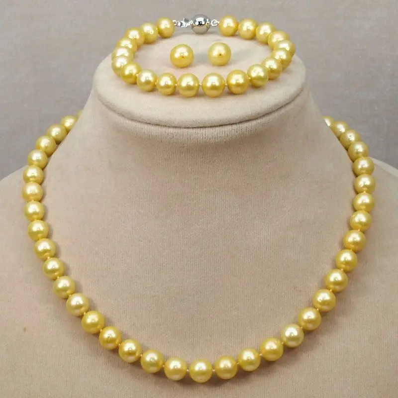

A0503 charm Jew.656 sets AA 9-10mm white reshwater pearl necklace bracelets earrings (0430)