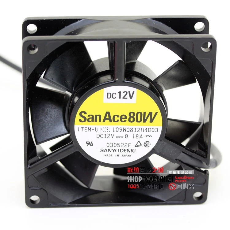 

Waterproof 12V 0.18A 109W0812H4D03 8025 8cm cooling fan