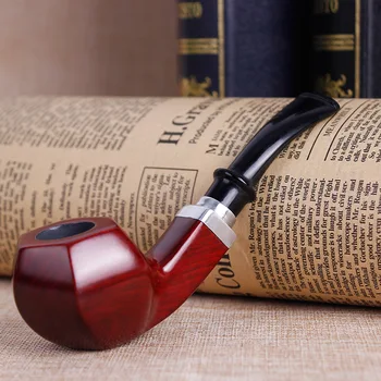 

New Creative Rosewood Pipe Sandalwood Pipe Factory Direct Selling Wood Pipe Man Portable Pipe