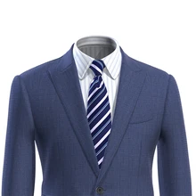 Men Suit Jacket Blue Slim Fit Custom Made Blue Nailhead Men Blazer Jacket Veste Homme Costume Luxe Blaser Masculino