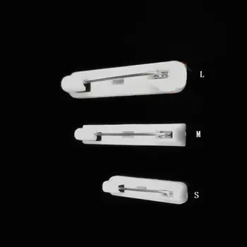

4000pcs White/Black Plastic Pin Safety Pins Brooch base DIY Jewelry Making Three Size Available 22mm/31mm/37mm