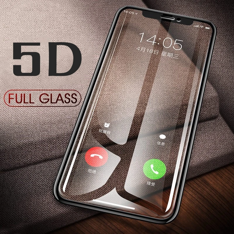 

5D Tempered Glass For iPhone 6 6S 7 8 Plus Full Cover Screen Protector Protective On The For iPhone X XS Max XR 8 5 SE 5S Glass