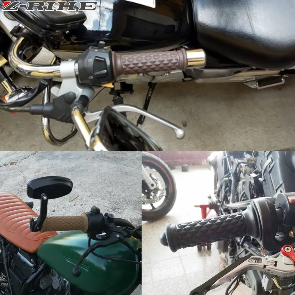 Wine Red Close Motocross Retro Hand Grips Motorcycle Cuffs Grips 22mm Diamond Handlebar Eco-friendly Rubber Universal Hand Grips for Vespa Wine Red Close Motocross Retro Hand Grips Motorcycle Cuffs Grips 22mm Diamond Handlebar Eco-friendly Rubber Universal Hand Grips for Vespa