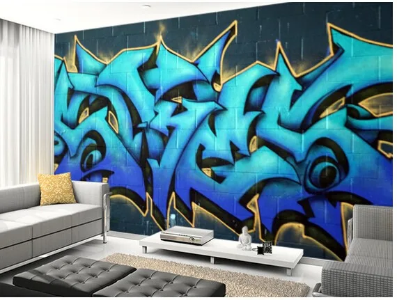 Пользовательские 3D Art текстильные обои, граффити фрески для квартиры отель, жилой фоне стены винил Papel де Parede