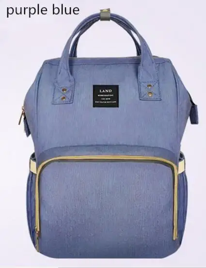 Прямая поставка, сумка для подгузников для мам, большая вместительность, Детская сумка, рюкзак для путешествий, многофункциональный рюкзак для мам, сумка - Цвет: blue purple