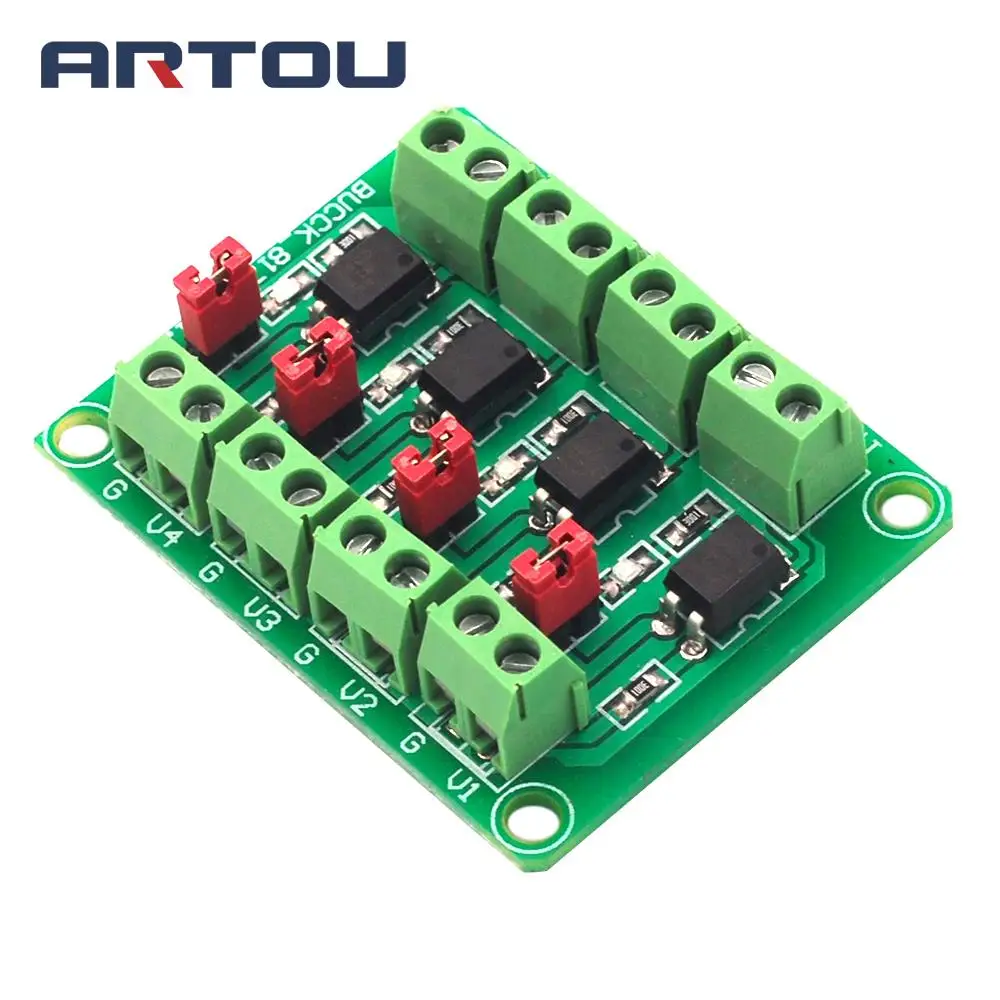 

PC817 4 Channel Optocoupler Isolation Board Voltage Converter Adapter Module 3.6-30V Driver Photoelectric Isolated Module PC 817