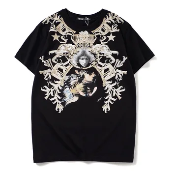 

New High luxury Men Fashion T Shirts Thanatos sickle Print T-Shirt Hip Hop Skateboard Street Cotton T-Shirts Tee #AC13