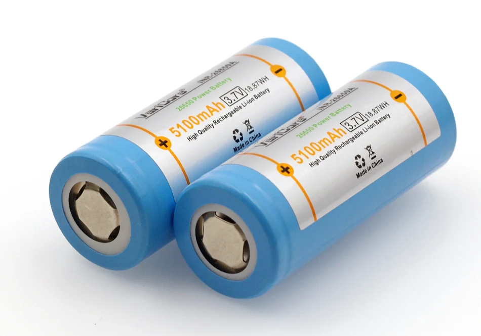 1 Pc. Batteria Al Litio Varicore 26650, 3.7 V 5100 Mah, Batteria Ricaricabile 26650, 26650-50A Adatto Per Torcia,