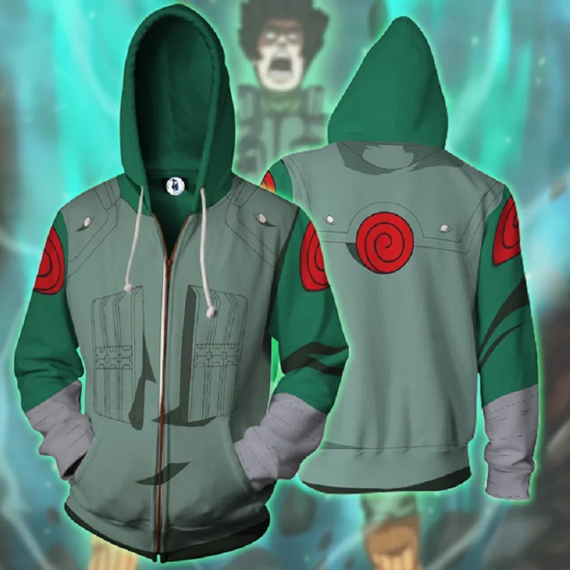 

Anime Naruto Hatake Kakashi Sweatshirts Hoodie Jackets Men Top Coat Zipper Casual Hoded Cosplay Costume
