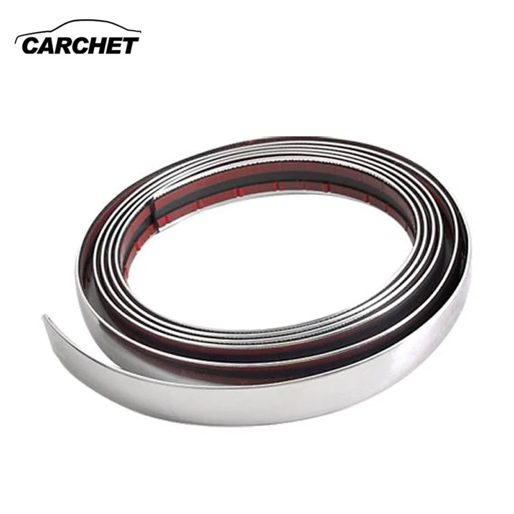 

CARCHET Universal Car Stickers 3M Decoration Chrome Moulding Strip Protective Car-styling Silver FREE SHIPPING