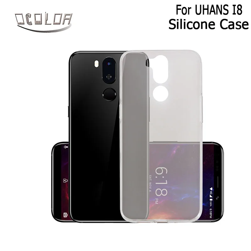 Ocolor для uhans I8 силиконовый чехол 5.7 &quotпрозрачный anti-Knock TPU телефона защитная крышка