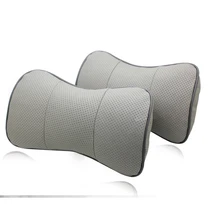 Кожа подголовник автомобиля подушка шеи Rest подушки сиденья для Suzuki OPel Citroen Benz Smart MG FIAT Geely BYD с логотип