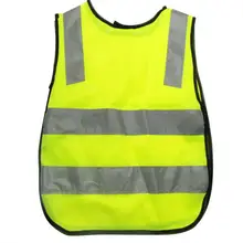 Горячая мода полиэстер Ткань Детская безопасность жилет Дети Светоотражающие Детская безопасность жилет студент hi viz Детская безопасность жилет Размеры Светоотражающие работу ткань