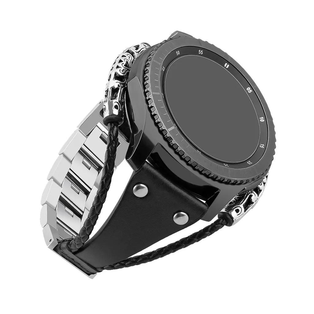 Кожаные ремешки ручной работы сменный Браслет для часов Samsung Galaxy (46 мм)/для Gear S3