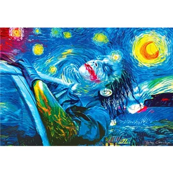 

Painting By Numbers DIY Dropshipping 40x50 50x65cm Clown under the stars Figure Canvas Wedding Decoration Art picture Gift