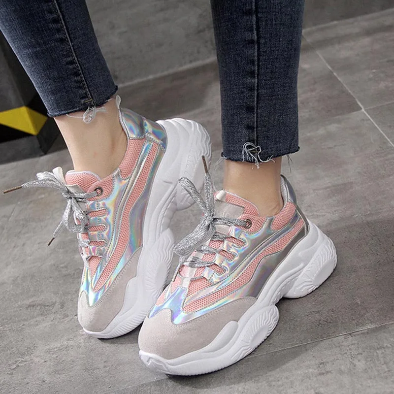 Женская обувь Массивные кроссовки zapatos de mujer Цвет розовый Сезон весна chaussures femme на