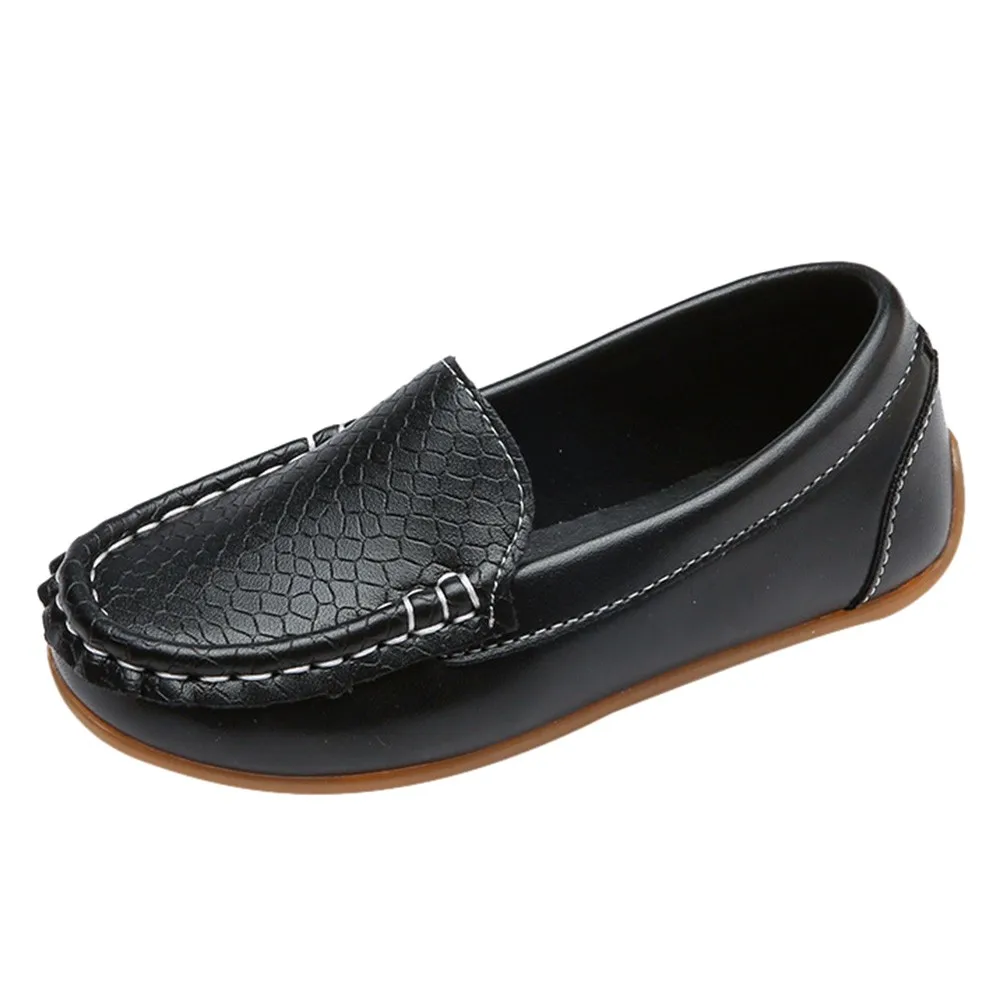 

Baby Girl Boy Shoes Kids Shoes Fashion Children Kid Boys Girls Solid Leather Sport Lazy Sneaker Casual Boat Shoes 2018