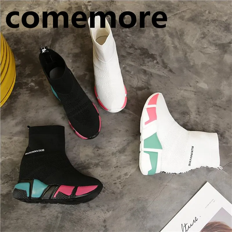 

Outdoor soft bottom breathable new internal increase sports female Korean version of Harajuku style wild running light shoes
