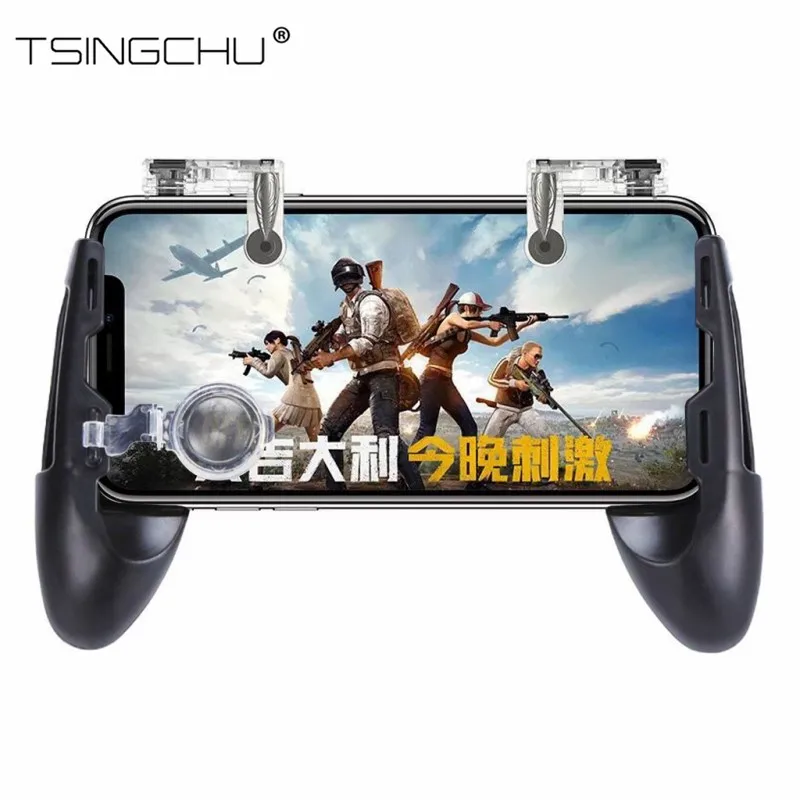 

TSINGO For PUBG FPS Mobile Gaming Controller L1R1 Trigger Fire Shooting Button Aim Key Gamepad Joystick For iPhone Android Phone