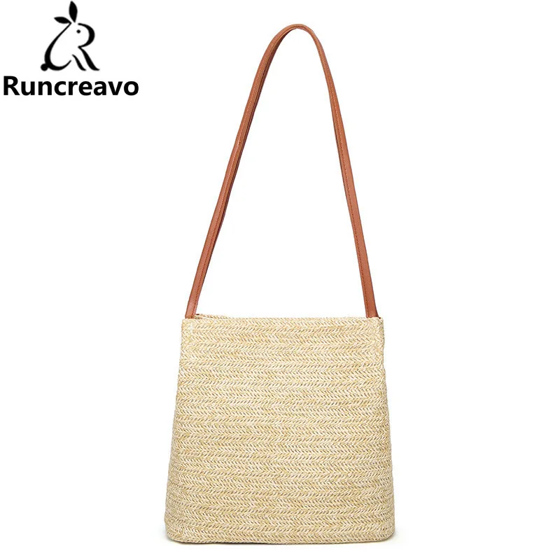 

Summer shoulder Bags For Women 2018 Luxury Handbags Women Bags Designer Famous Brand Ladies Rattan Beach Bag Wicker Straw Bag