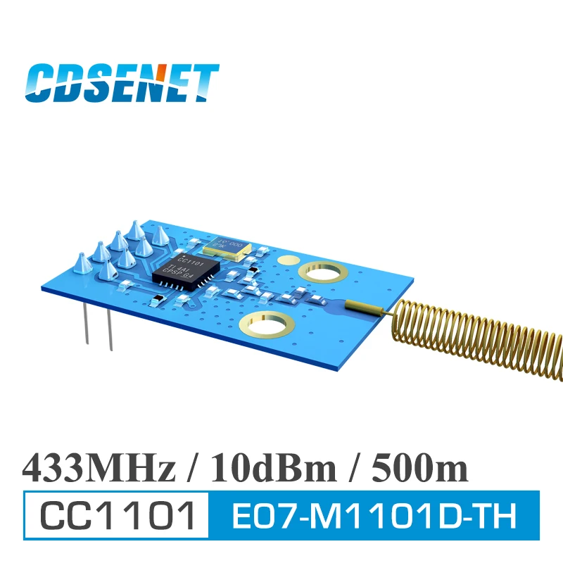 bilder für 433 MHz CC1101 Wireless rf Modul E07-M1101D-TH 10 mW 500 mt SPI SMD rf Sender und Empfänger 433 MHz mit frühling Antenne bilder für 433 MHz CC1101 Wireless rf Modul E07-M1101D-TH 10 mW 500 mt SPI SMD rf Sender und Empfänger 433 MHz mit frühling Antenne