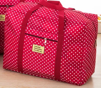 Rose red point Оксфорд Водонепроницаемая Дорожная сумка большой емкости Вещевой мешок Портативная Сумка-тоут для путешествий чемодан-органайзер и выходные сумки женские большие сумки - Цвет: Rose red point
