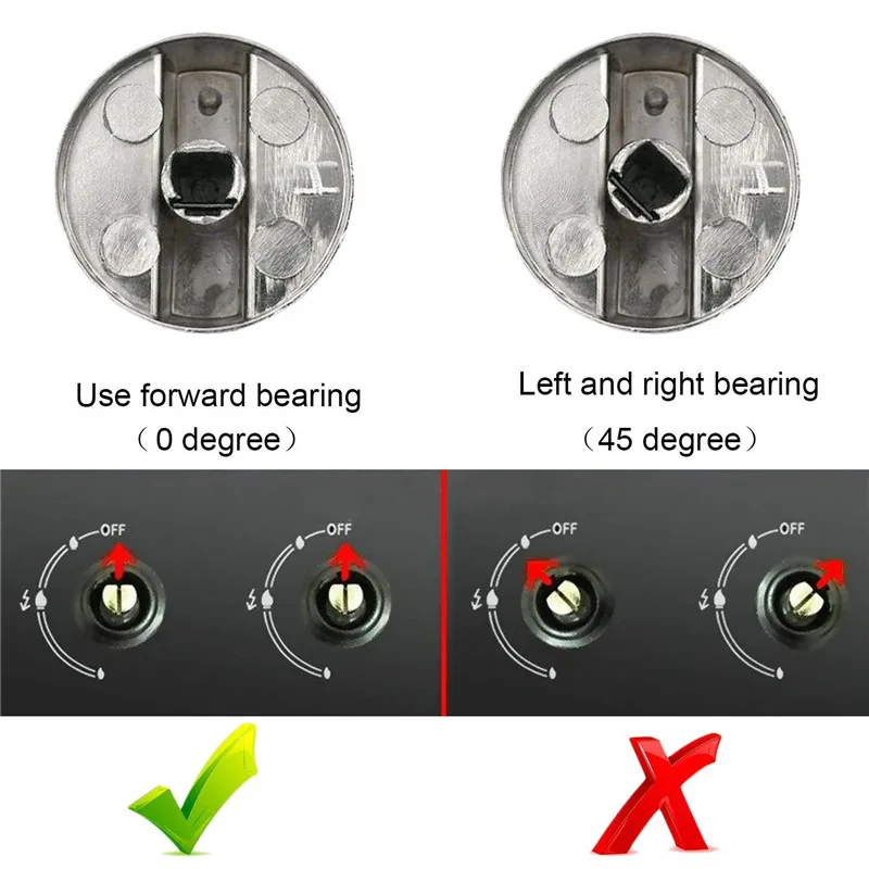 Цинковый сплав, поворотные переключатели, ручки управления, Сменные аксессуары для кухонной плиты, газовой плиты, духовки, варочной панели(диаметр: 8 мм), 8 шт