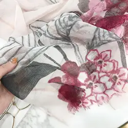 2018 весенний роскошный бренд Абстрактный Цветочный кистовидная Вискоза Шаль Шарф принт Мягкая качественная обертка пашмины шарф