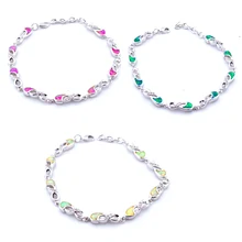 Женские вечерние браслеты с серебряным огненным опалом,, B006