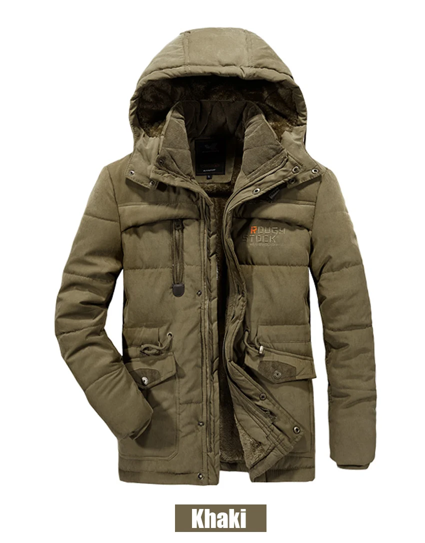 Мужская зимняя теплая меховая флисовая куртка, плюс размер 5XL 6XL 7XL 8XL, толстая парка с хлопковой подкладкой, Мужская ветровка с капюшоном, армейское пальто