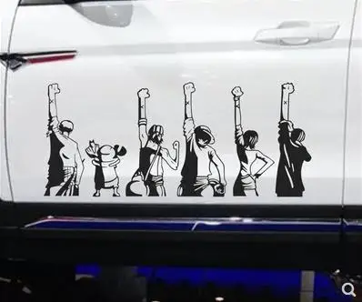 

Car door hood sticker Car modification Scratch block Personality creative car stickers One Piece sticker-264