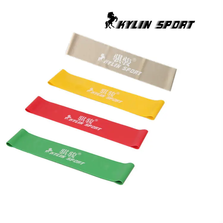 Set of 4 latex resistance bands workout exercise pilates yoga bands loop wrist ankle elastic belt for free shipping