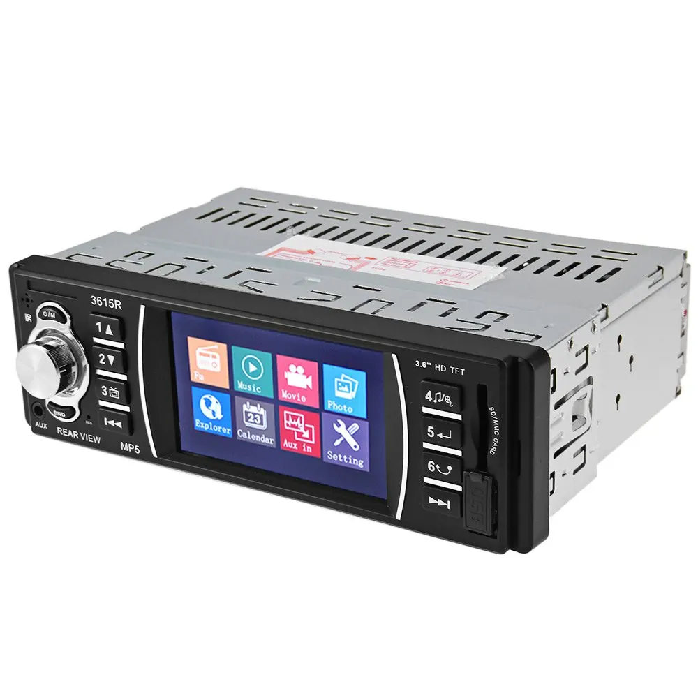 Universal 1 din Sigle DIN Car Video Player Car Audio Stereo Auto MP5 AUX FM USB SD MMC Remote Control Support Rear View Camera